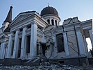 Poniená Preobraenská katedrála v Odse po ruském útoku. (22. ervence 2023)