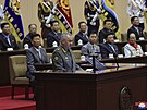 Ruský ministr obrany Sergej ojgu bhem návtvy ruské a ínské delegace v KLDR...