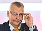 Slávistický éf Jaroslav Tvrdík na tiskové konferenci ped startem nové sezony...