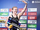 Ariarne Titmusová se raduje z pokoení svtového rekordu na 400 metr volným...