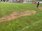 Vandal po�kodil fotbalov� h�i�t� v B�eclavi, ur�en� p�edev��m pro tr�nink...