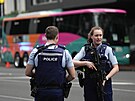 Policie v ulicích Aucklandu (20. ervence 2023)