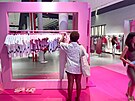Zákazníci si v obchod Zara v New Yorku prohlíejí zboí s motivem Barbie. (20....