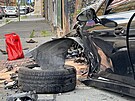Nehoda porsche na Ho�ej��m n�b�e�� v Praze (23. �ervence 2023)