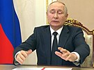 Ruský prezident Vladimir Putin na jednání bezpenostní rady (21. 7. 2023)