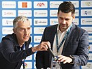 Miroslav Malý, editel turnaje Prague Open (vpravo) a tiskový mluví akce Karel...