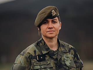 Majorka Simona Zíková z 13. dlosteleckého pluku v Jincích