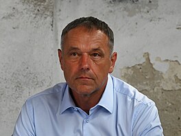 �éf sportovního úseku Lud�k Miklo�ko na p�edsezonní tiskové konferencí Baníku...