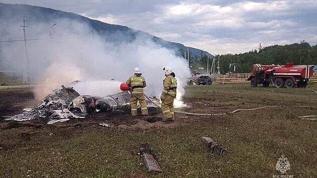 V Altajsk republice na Sibii se ztil vrtulnk Mi-8, zahynulo est lid. (27. ervence 2023)