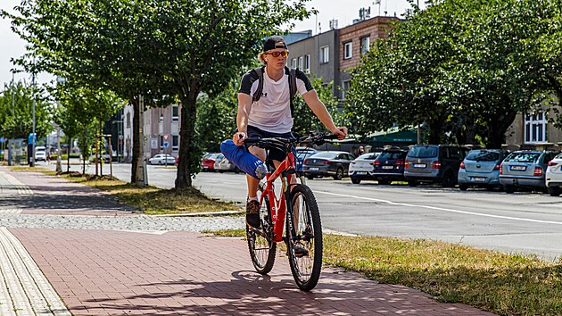Ken ulic Foerstrova a Kmochova v Olomouci, kde probhla rekonstrukce cyklostezky a pestavba nmst.