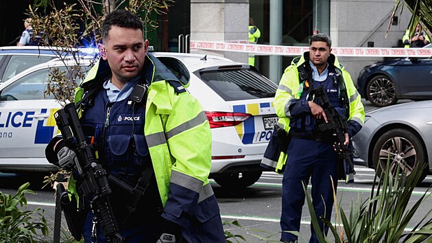 Policie po stelb v Aucklandu (20. ervence 2023)
