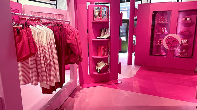 Zbo s motivem Barbie v obchod Zara v New Yorku (20. ervence 2023)