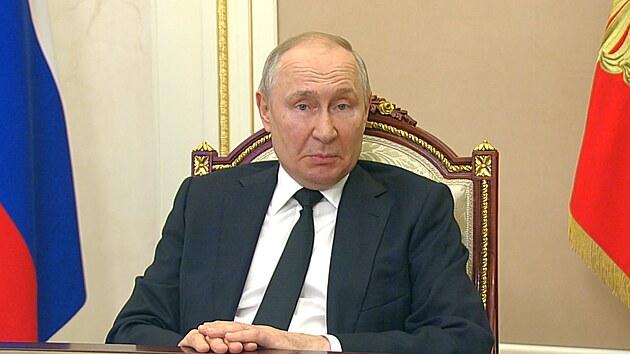 Rusk prezident Vladimir Putin na jednn bezpenostn rady (21. 7. 2023)