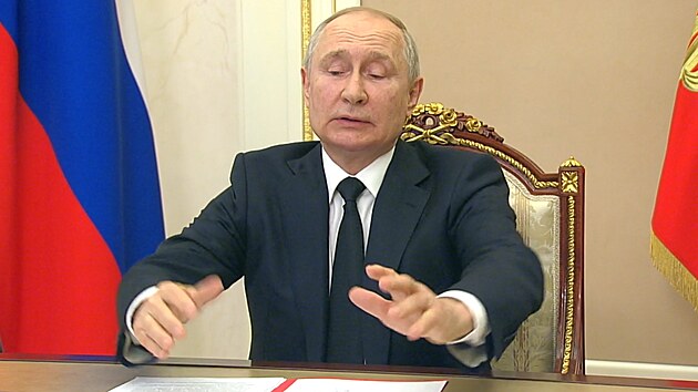 Rusk prezident Vladimir Putin na jednn bezpenostn rady (21. 7. 2023)