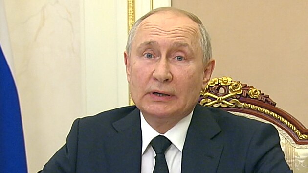 Rusk prezident Vladimir Putin na jednn bezpenostn rady (21. ervence 2023)