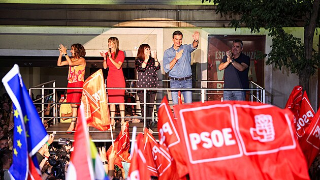 panlsk premir Pedro Snchez se svou levicovou stranou PSOE ve volbch skonil tsn druh. (24. ervence 2023)