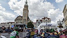 Cyklistický závod Czech Tour - start 1. etapy v Prostjov.