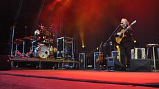 Jaromír Nohavica bhem svého vystoupení na festivalu Benátská! s Impulsem v...