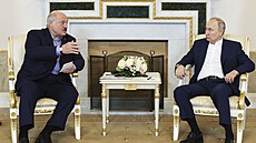 Jednání mezi ruským prezidentem Vladimirem Putinem a jeho bloruským protjkem...