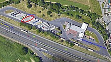 Mapa místa smrtelné dopravní nehody v pra�ských Pr�honicích, od které �idi�...