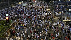 Izraelci protestují proti plánm vlády premiéra Benjamina Netanjahua na revizi...