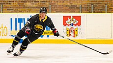 Ondřej Kaše na prvním tréninku Litvínova na ledě před sezonou 2023/24.