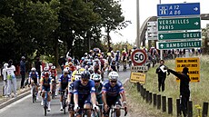 Závrená etapa cyklistického závodu Tour de France.