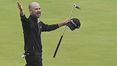 Americký golfista Brian Harman se raduje z vít�zství na British Open.