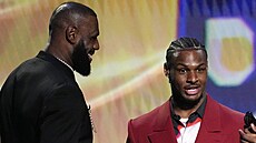 LeBron James (vlevo) a jeho syn Bronny James na udílení cen ESPY Awards.