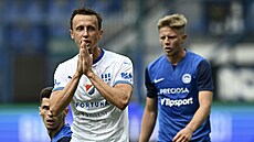 Daniel Tetour z Ostravy bhem zápasu v Liberci