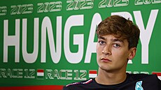 George Russell ze stáje Mercedes na Hungaroringu