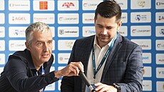 Miroslav Malý, editel turnaje Prague Open (vpravo) a tiskový mluví akce Karel...