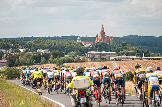 Výhled pelotonu na Czech Tour