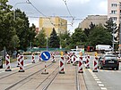 Kvli opravám tramvajové trati v ulici Terezie Brzkové v Plzni je omezený...