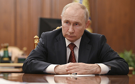 Ruský prezident Vladimir Putin na setkání s pedstaviteli Rady federace v...