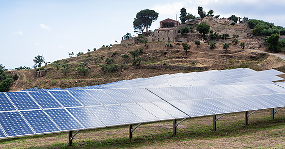 Solární panely na Sicílii (22. bezna 2017)