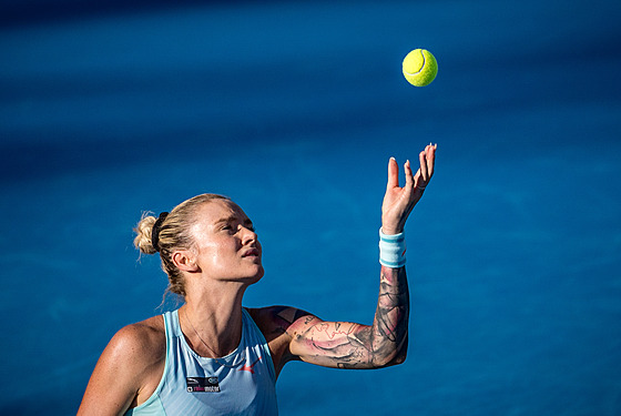Tenistka Tereza Martincová ve druhém kole turnaje v Praze.