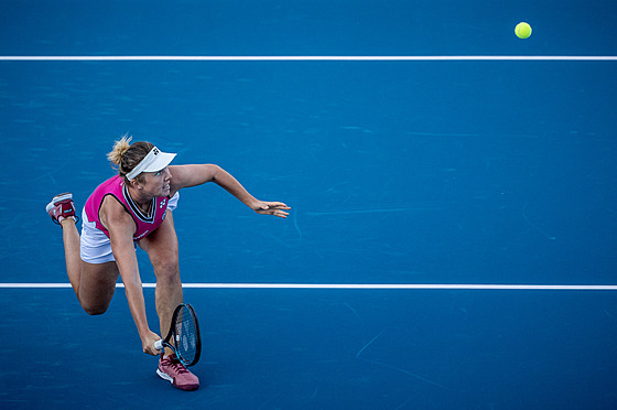 Tenistka Linda Nosková ve druhém kole turnaje v Praze.