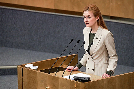 Ruská poslankyn Marija Butinová (2. srpna 2023)