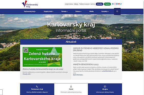 Po dvou desetiletích spustil Karlovarský kraj nové webové stránky.