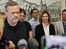 Brnnsk primtorka Markta Vakov i jej nmstek Robert Kerndl (na snmku v...