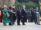 Prezident Petr Pavel (vpravo), mosambický prezident Filip Nyusi (druhý zprava)...