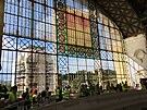 Rekonstrukce Prmyslového paláce. Pední ást. Pohled na chybjící vitráe,...
