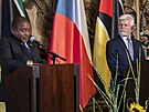 Oficiální návtva mosambického prezidenta Filipeho Nyusiho a jeho eny Isaury...