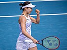 Japonská tenistka Nao Hibinová ve tvrtfinále turnaje WTA v Praze