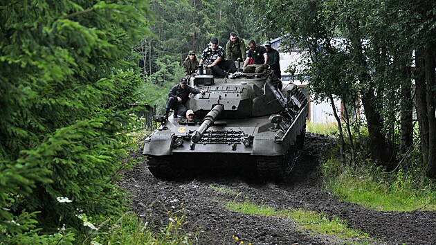 Nejvtm tahkem byl tank Leopard 1A5. (5. srpna 2023).