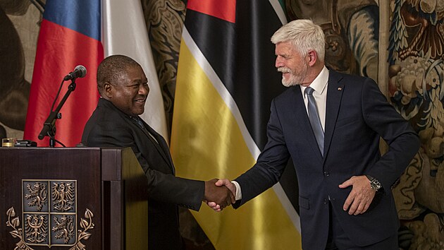 Oficiln nvtva mosambickho prezidenta Filipeho Nyusiho a jeho eny Isaury Nyusiov v R. (7. srpna 2023)