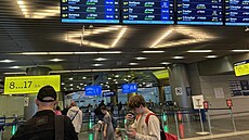 Cestující na moskevském letišti Vnukovo (19. května 2023)