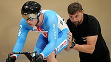 Martin echman bhem kvalifikace sprintu na mistrovství svta v Glasgow