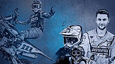 Oficiální grafika ke 2.ro�níku Moto Gala Night, Aneb Design (zleva: Petr...